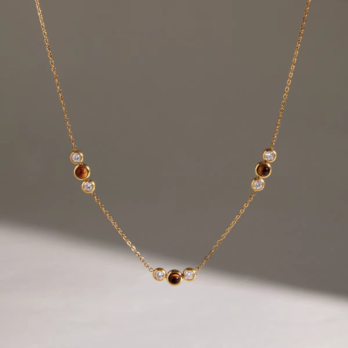 Maya Brown Tiger Eye Necklace