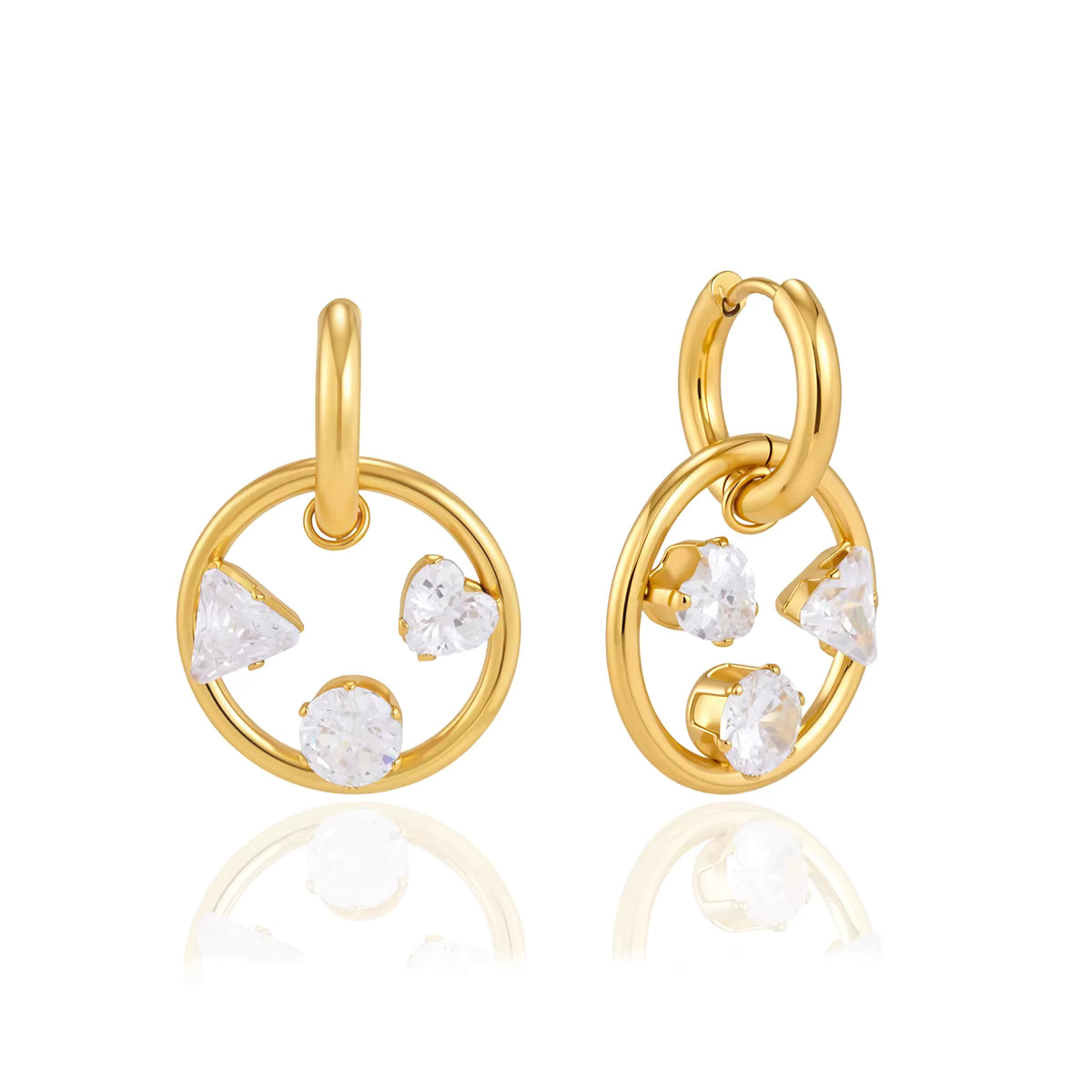 Aurélie Celestial CZ Circle Earrings