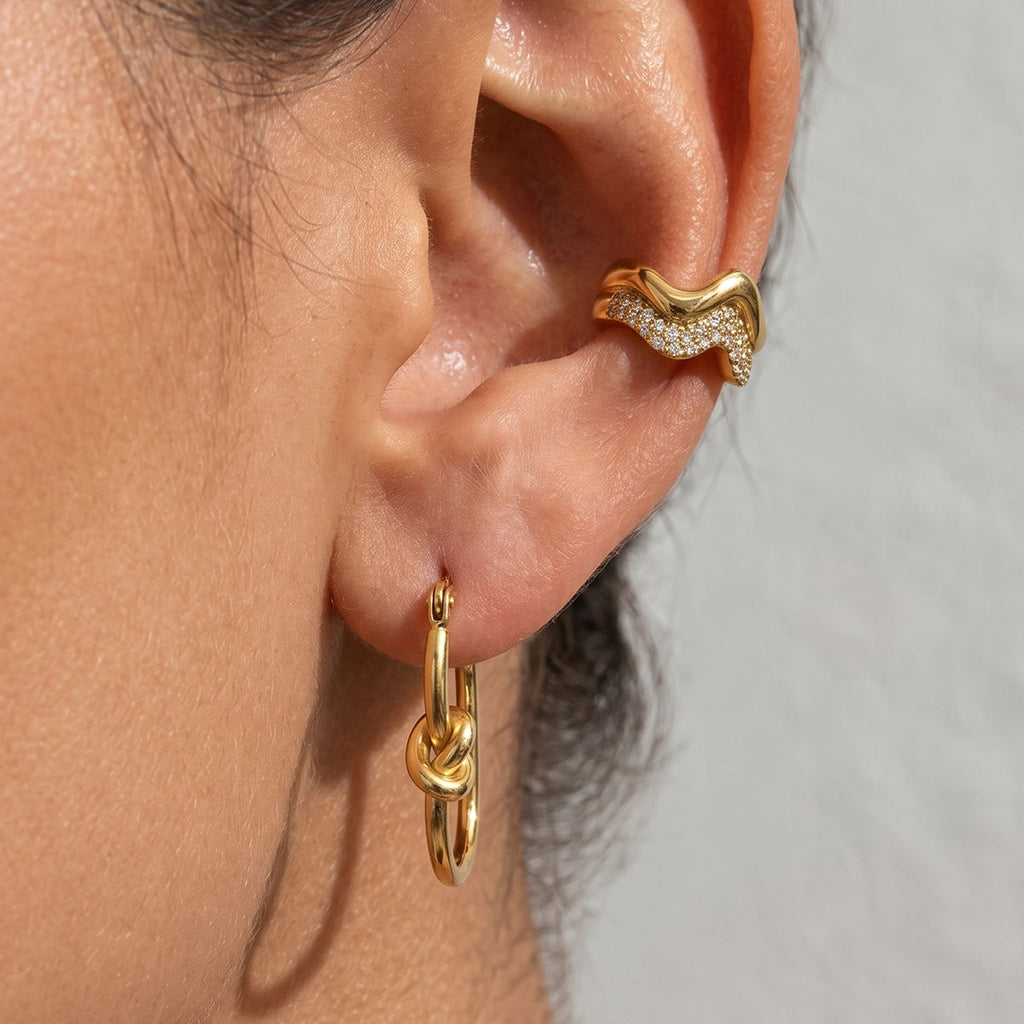 Mira Gold Pavé CZ Ear Cuff