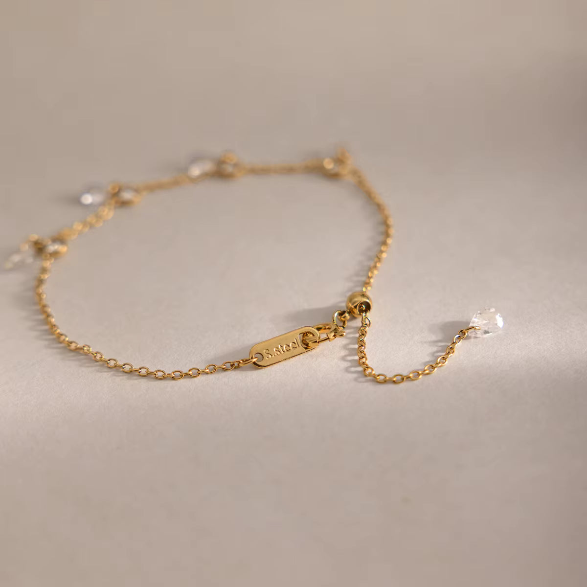 Margot Teardrop Charm Adjustable Bracelet