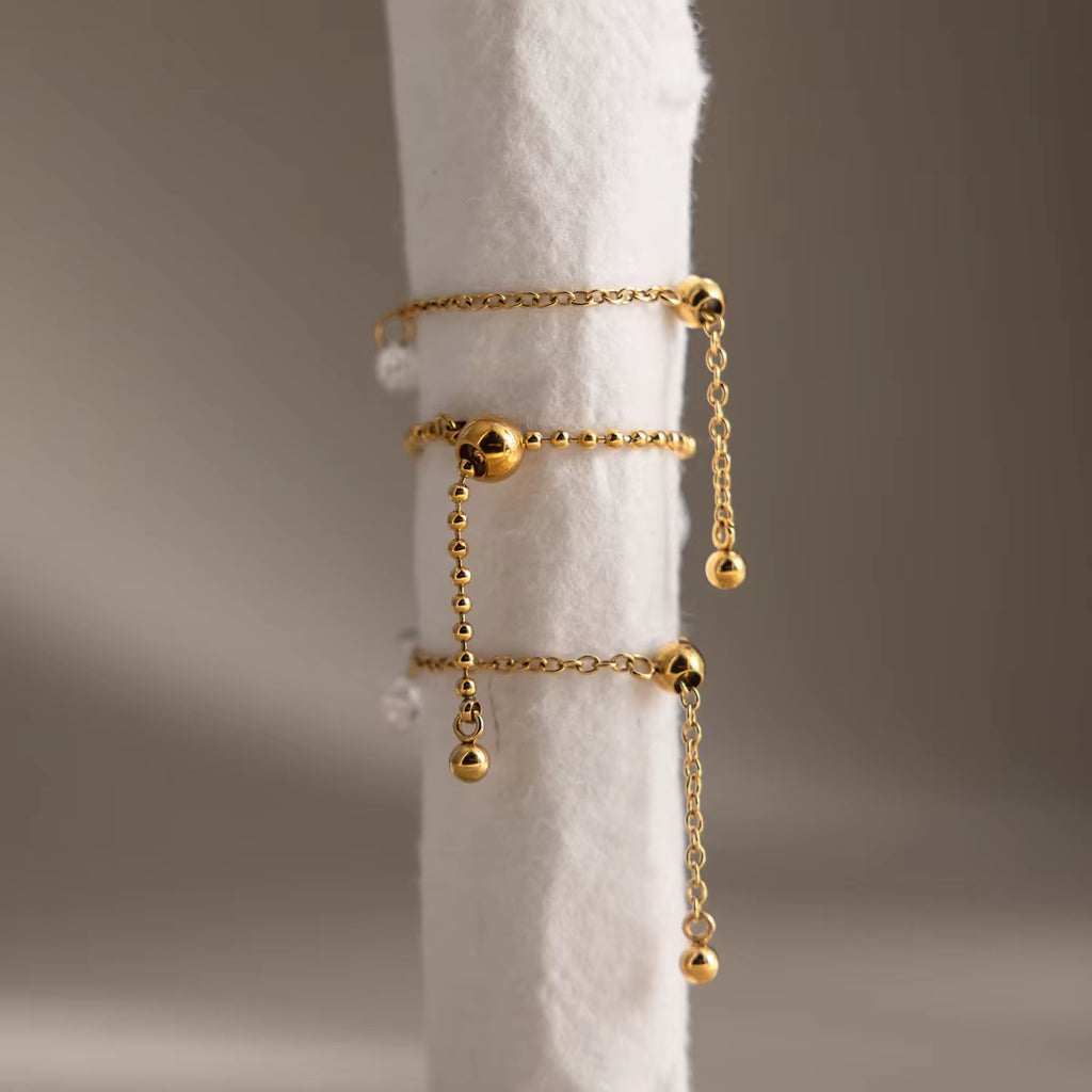 Lucienne Crystal Charm Slider Ring