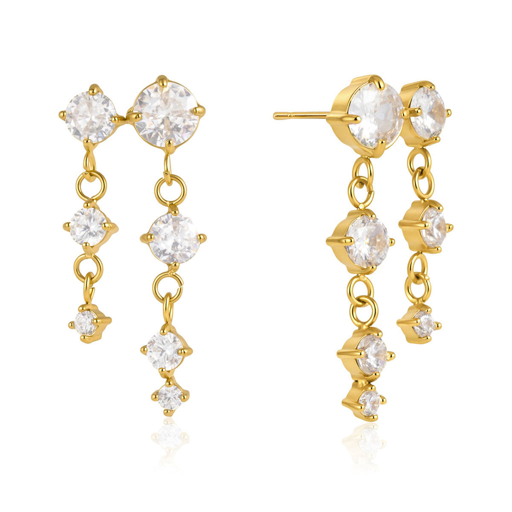 Carie Triple Drop Earrings