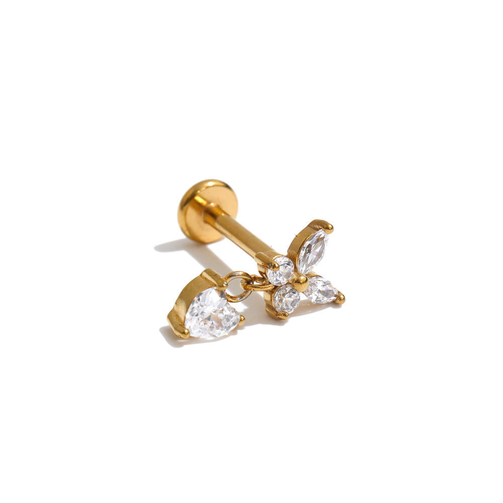 Avni CZ Butterfly Charm Piercing