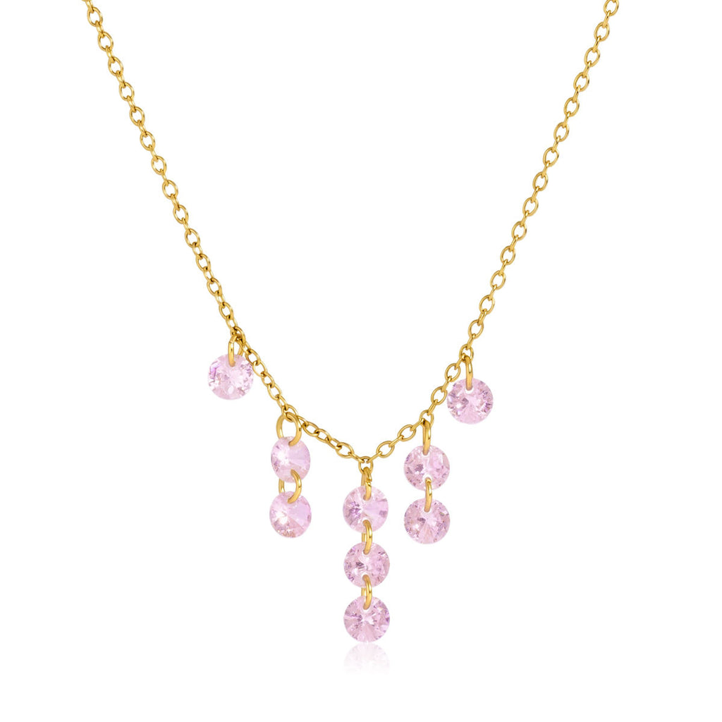 Colette Pink Cascade Necklace