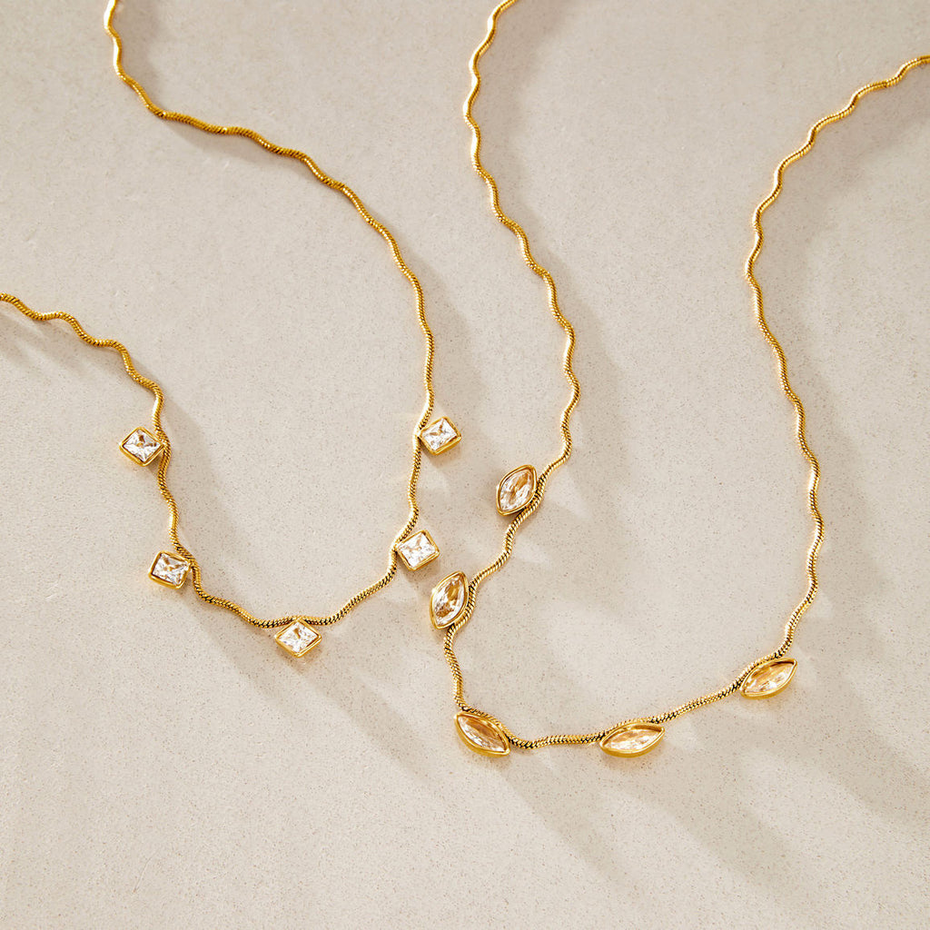 Clara Marquise CZ Tennis Necklace