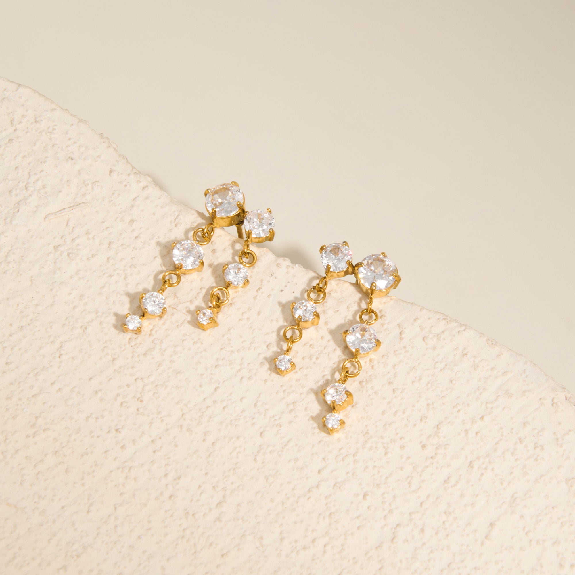 Carie Triple Drop Earrings