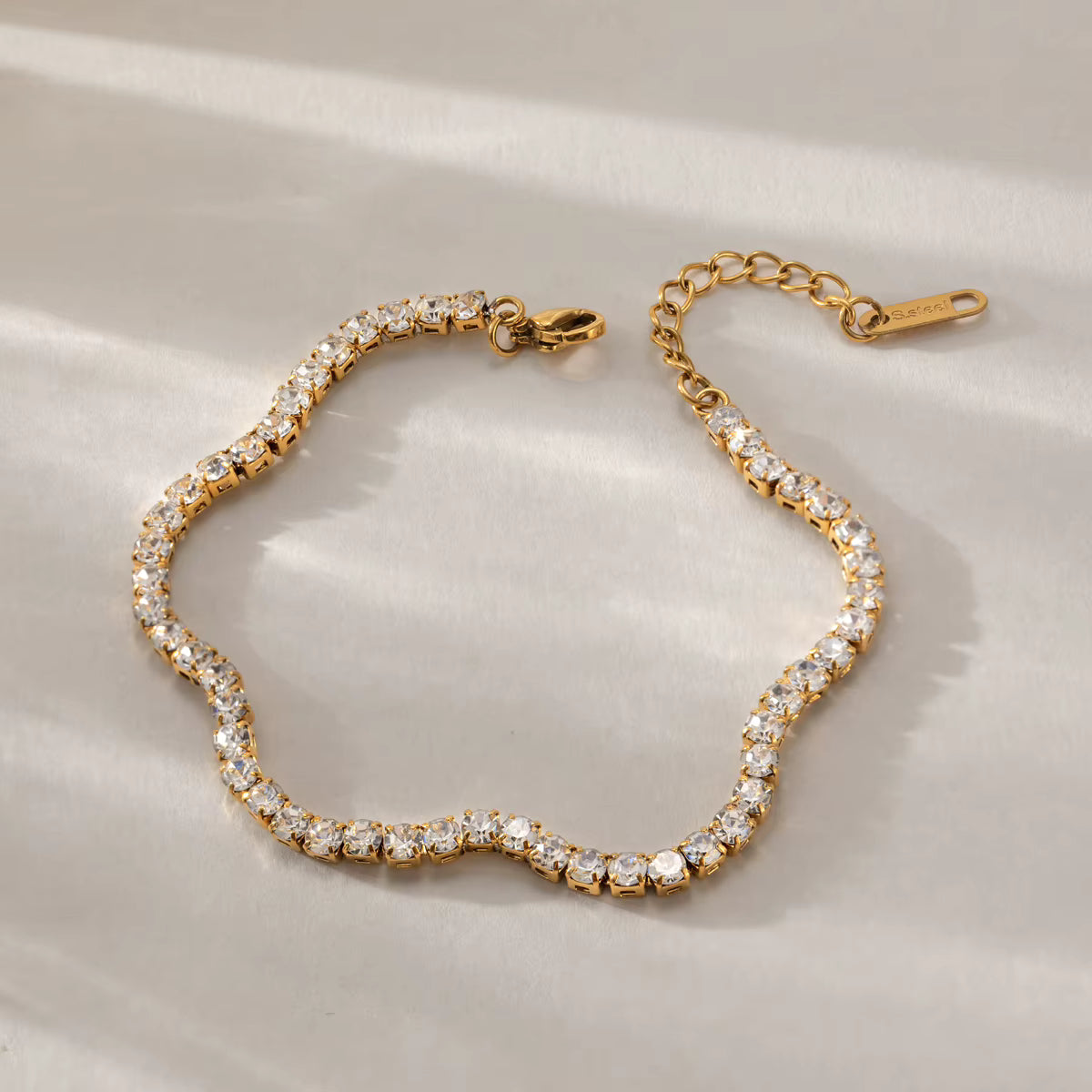 Ariana 18K Gold Plated CZ Tennis Bracelet