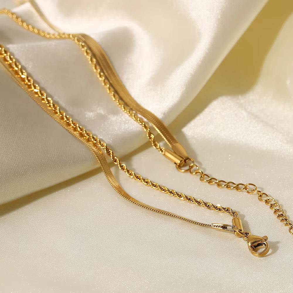 Celeste Layered Snake Chain Necklace