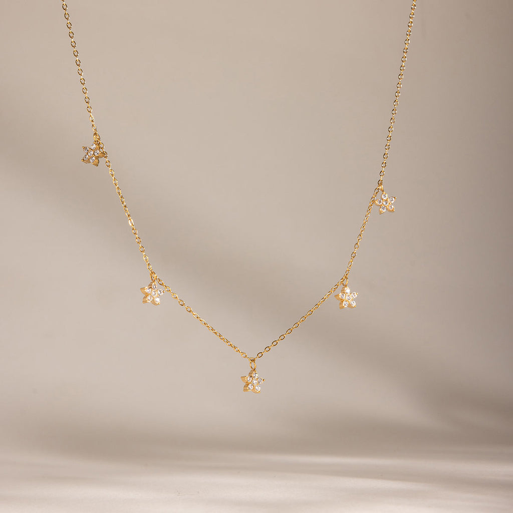 Terelle Gold Floral CZ Necklace