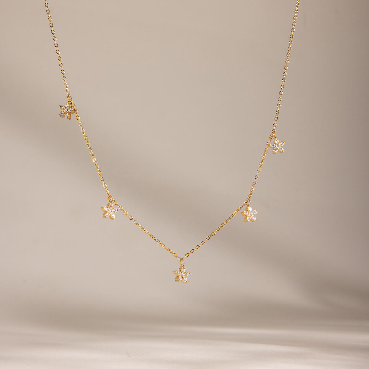 Terelle Gold Floral CZ Necklace