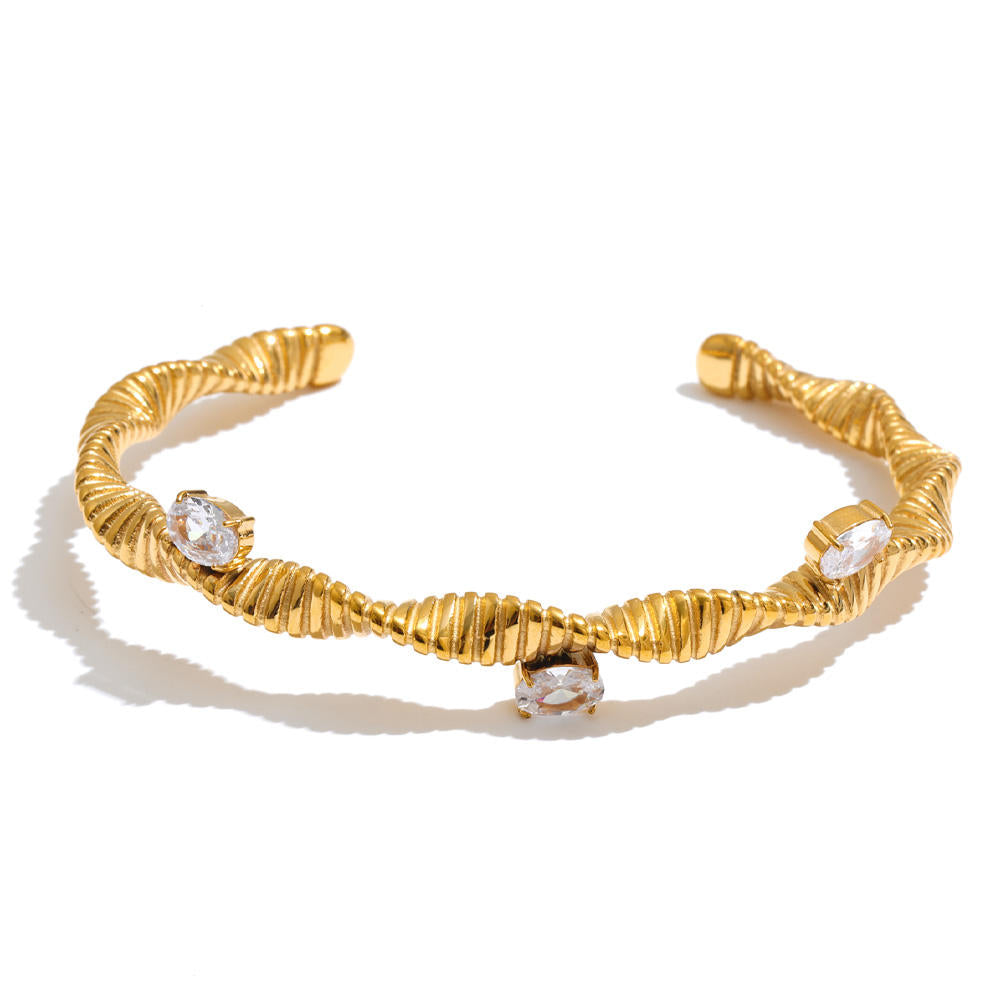 Sienna Crystal Open Cuff Bracelet