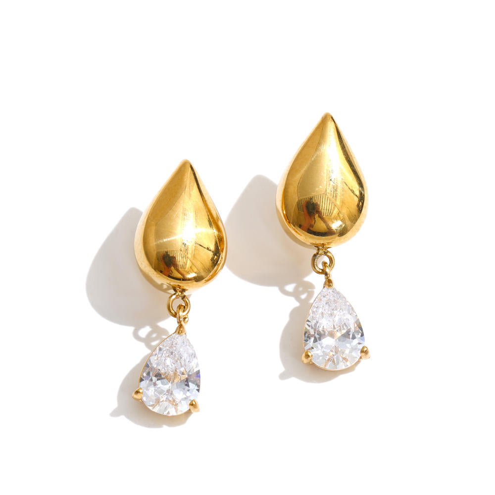 Ariana Teardrop CZ Drop Earrings