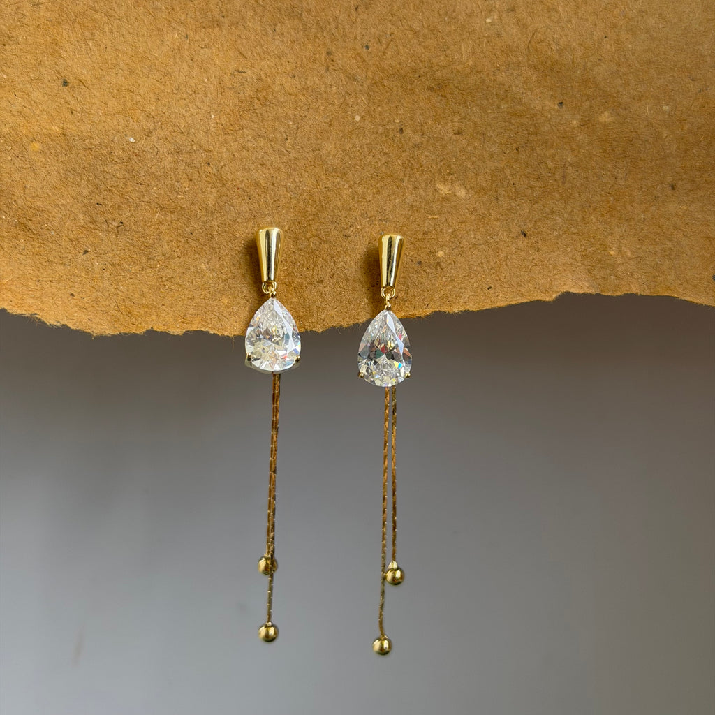 Kiara Teardrop Chain Dangle Earrings