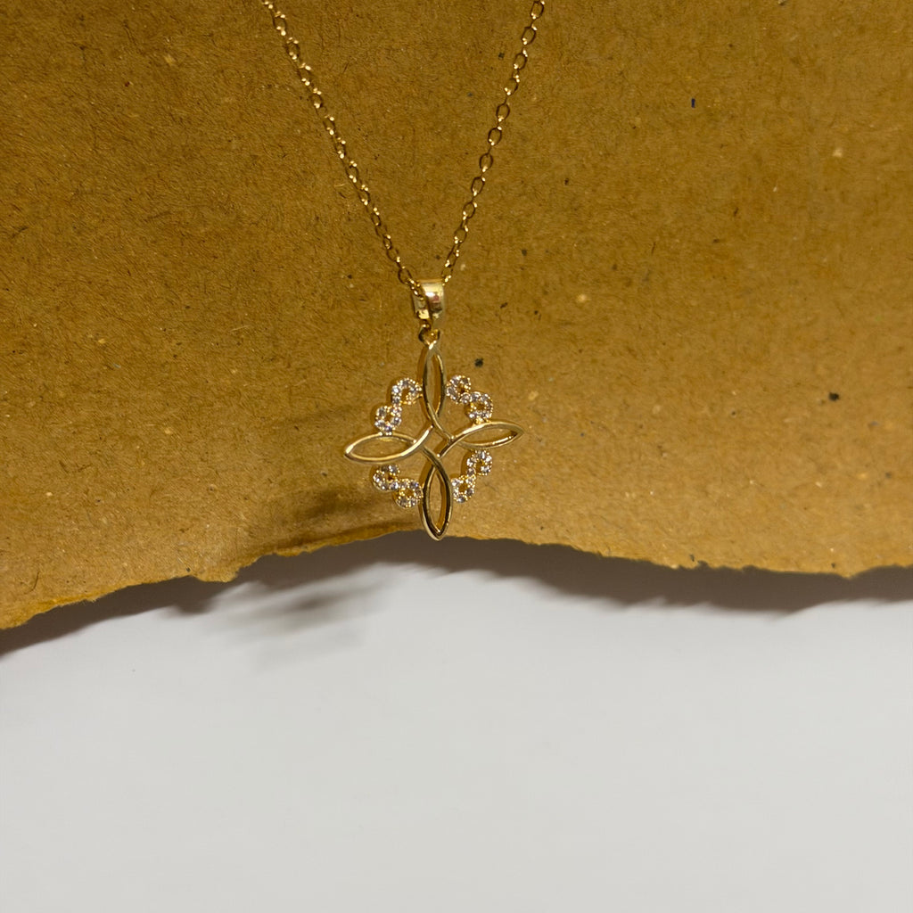 Aanya Floral CZ Pendant Necklace