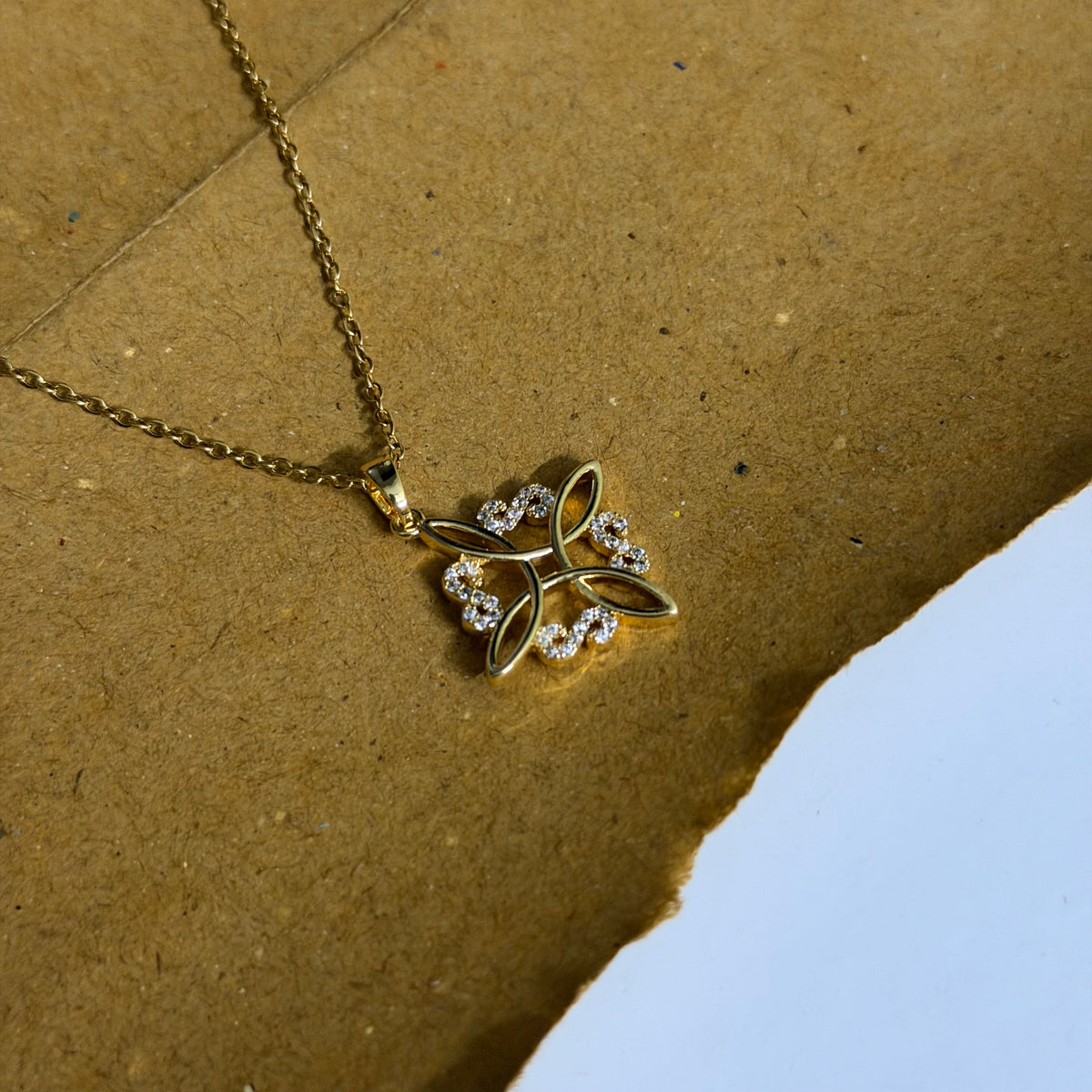 Aanya Floral CZ Pendant Necklace