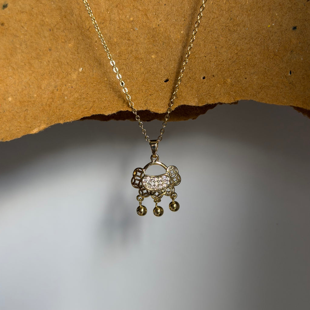 Mira Pink Floral Medallion Necklace