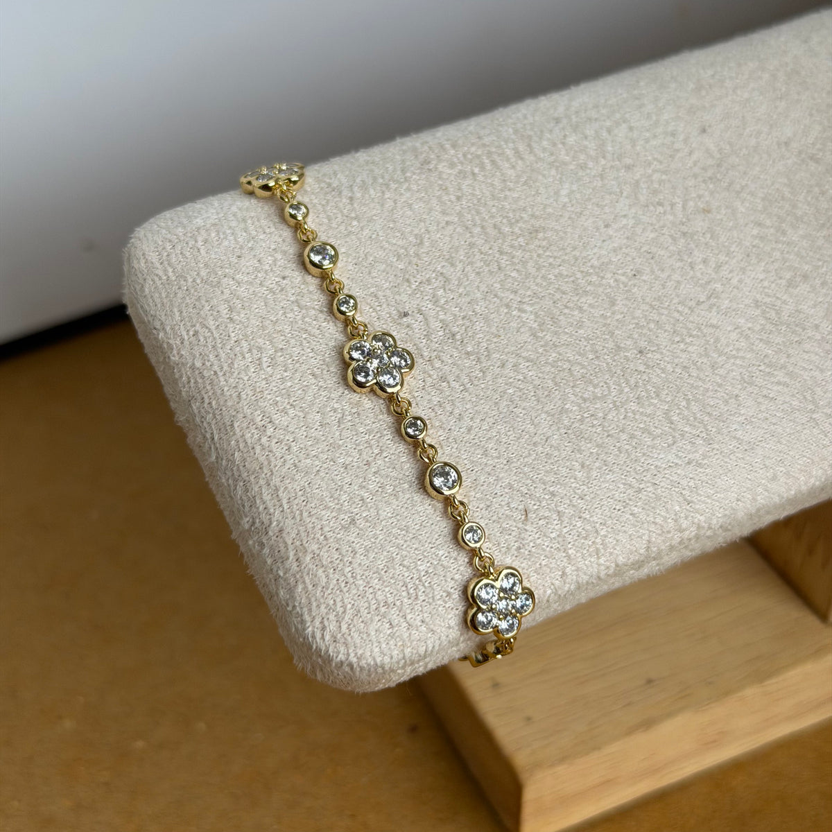 Diya CZ Flower Bracelet