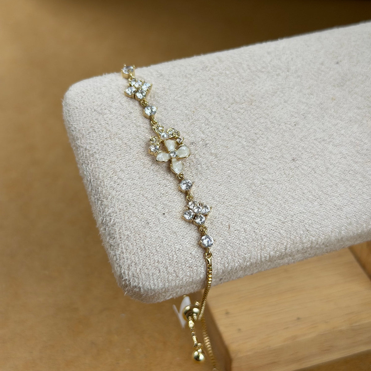 Alisha Pearl Flower CZ Bracelet