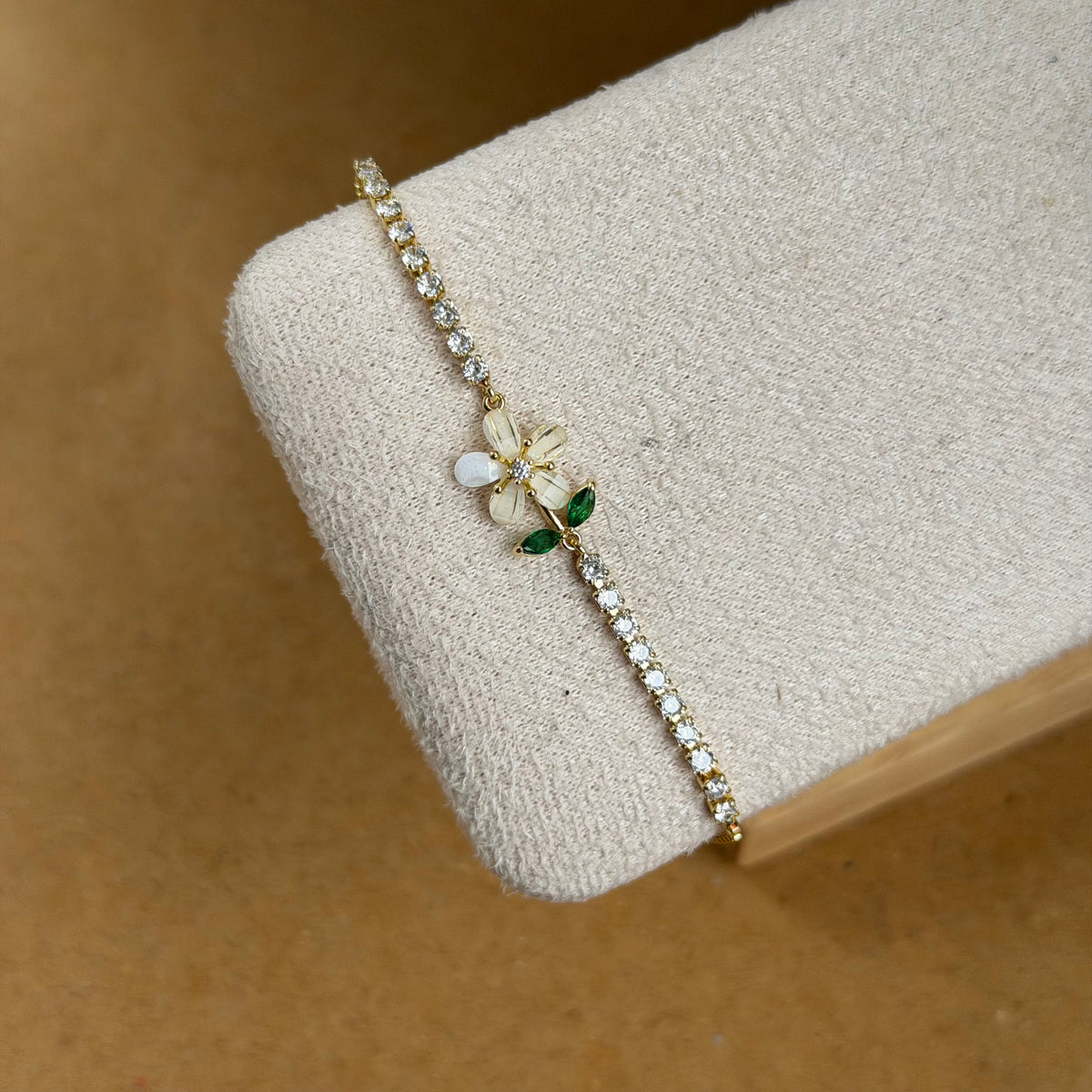 Aarohi Floral CZ Bracelet