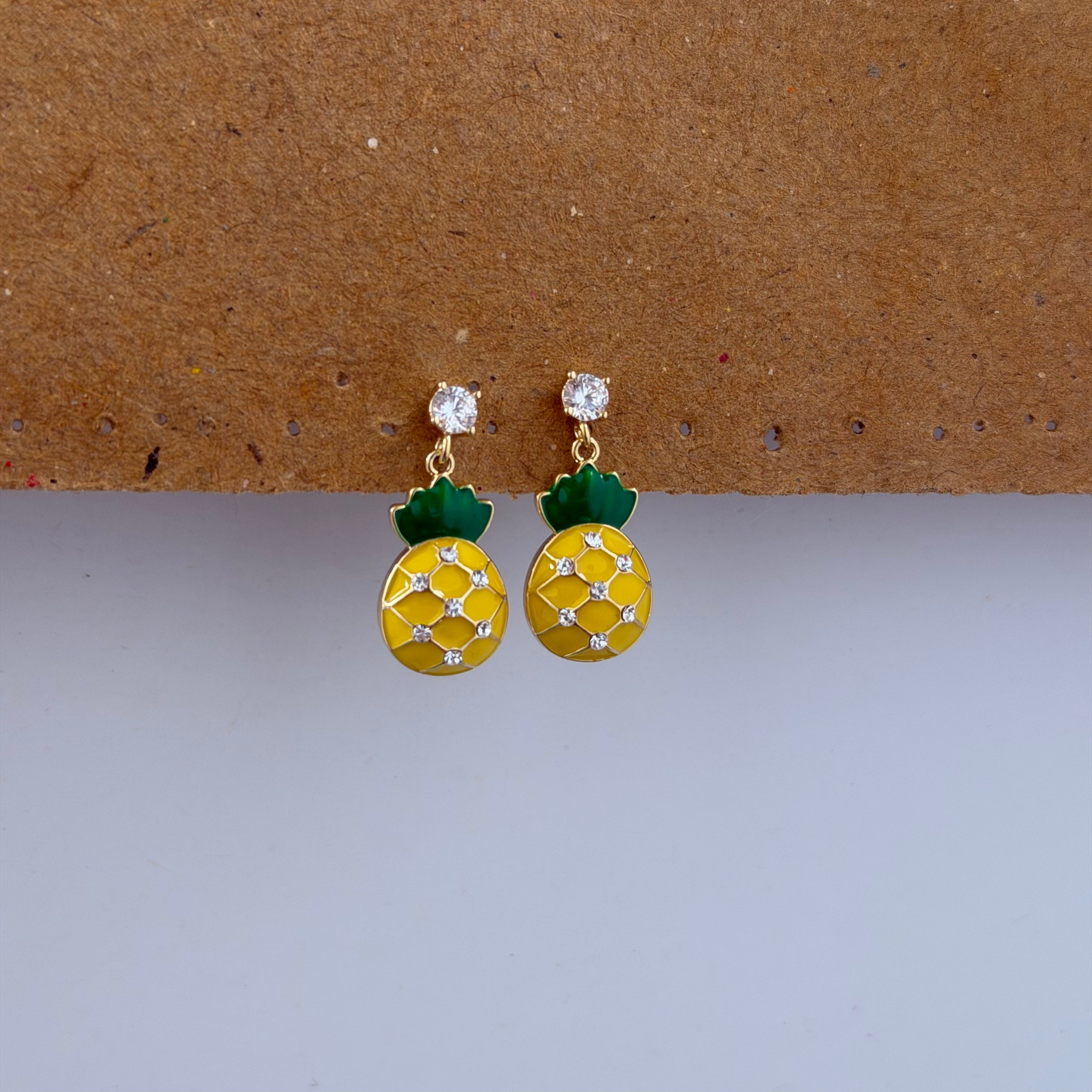 Pala CZ Pineapple Drop Earrings