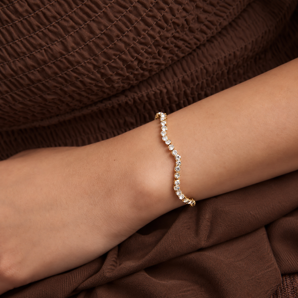 Ariana 18K Gold Plated CZ Tennis Bracelet